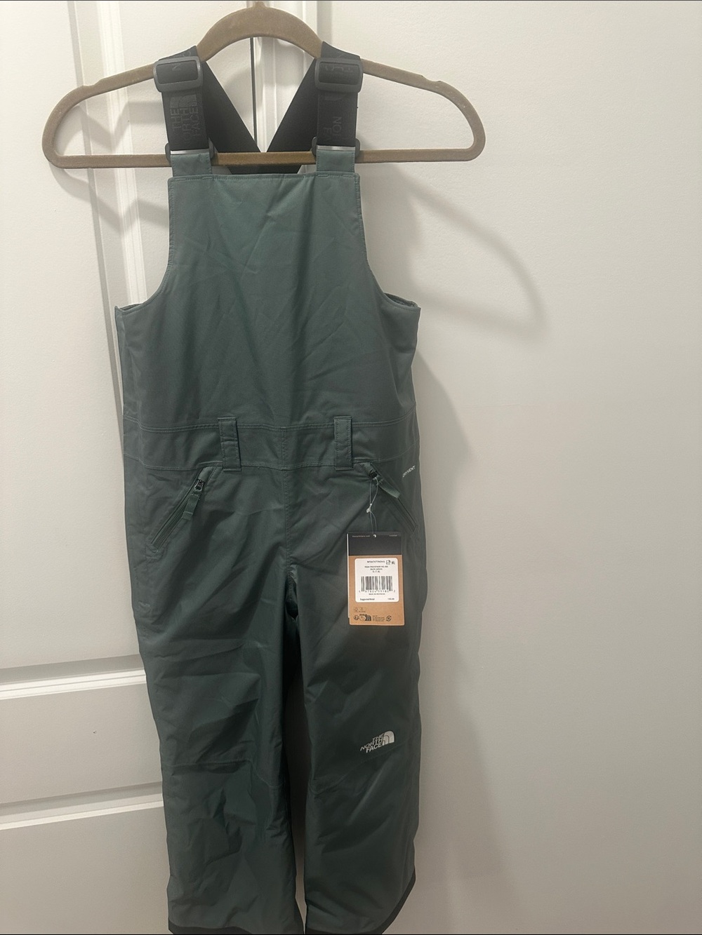 The North Face Dark Green Insulated Bib Snow Suit